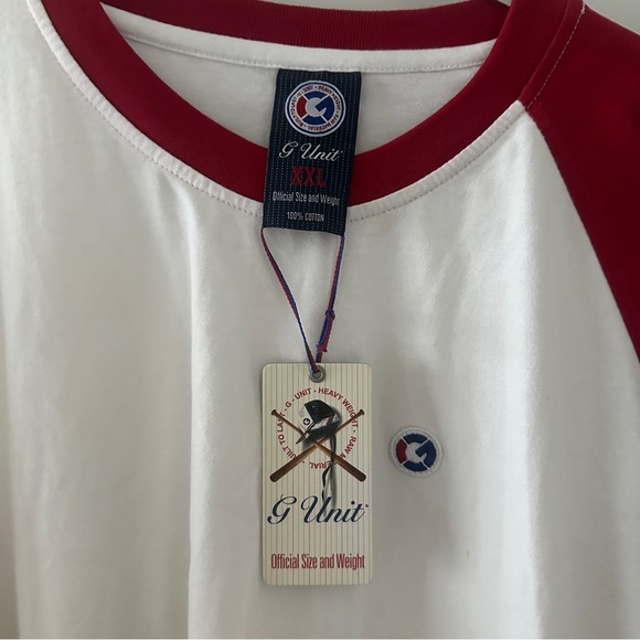 NWT Vintage G-Unit White Red Baseball Tee Long Sleeve Shirt Men’s Size XXL - Picture 15 of 16